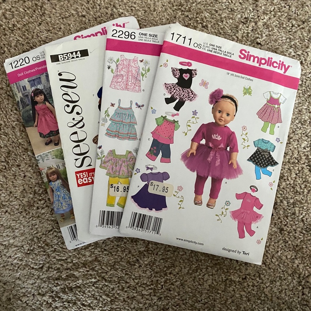 Sewing Patterns - Doll Clothes